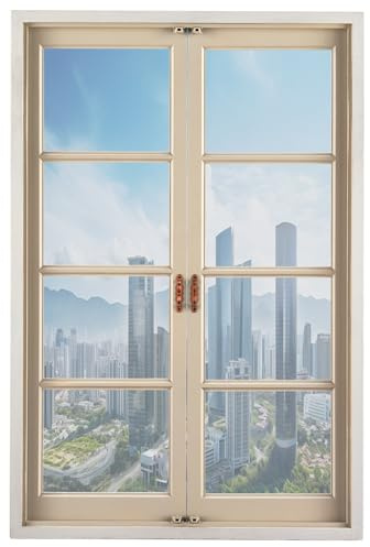 Reflektierende Fensterfolie 120 x 200 cm mit Uv-Schutz Und Hitzeschutz Sonnenschutz Sichtschutz Fensterfolie UV Schutz Spiegelfolie für Büro Und Haus, Silber