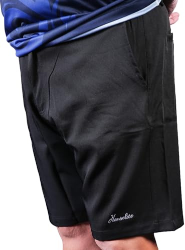 Henselite Style23 Men's Lawn Bowling Shorts, Polyester Spandex Twill, Elasticated Waist, Multiple Colours