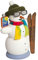 Kuhnert Rauchmann/Räucherfigur aus Holz - Schneemann Apre´s Ski - ca. 13 cm - Made in Germany
