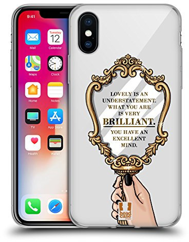 Head Case Designs Cita de Espejo de Mano Reinas de Oro Carcasa de Gel de Silicona Compatible con Apple iPhone X/iPhone XS