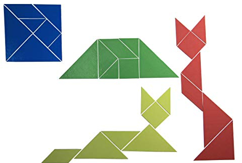 WISSNER 80740 aktiv lernen - Magnetischer Tangram Satz 28 Teile - MAG-Pap°