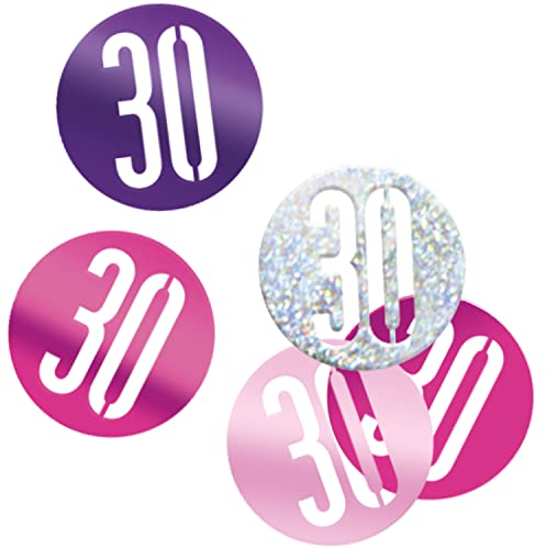 Konfetti zum 30. Geburtstag - 14 g - Glitzer Rosa & Silber Geburtstag