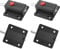 MroMax 8Pcs Spring Loaded Door Bolt Latch, Black Plastic Sliding Flush Barrel Latch with Switch Button Without Handle for Door, Cabinet, Furniture Hardware Accessories
