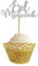 Aeromdale Glitzernde Kuchendekoration Eid Mubarak Party Ramadan Dekor Cupcake Topper Muslim EID Cupcake Flaggen Kuchen Dekor - # B - 10 Stück