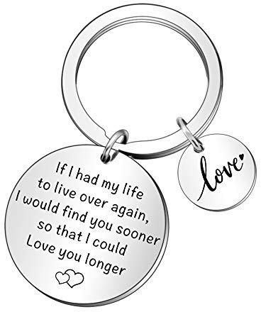 QMVMV Lover Keyrings Valentines Key ring Love Couple Keychain Gift for Him Her Wife Husband Boyfriend Girlfriend