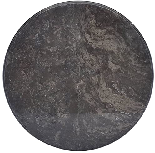 vidaXL Tischplatte Ersatz Marmorplatte Esstischplatte Couchtischplatte Gartentischplatte Kaffeetischplatte Naturstein Platte Schwarz Ø50x2,5cm Marmor