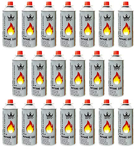 Mianova Gaskartuschen 227g Butan Gas | Bunsenbrenner Campingkocher Kocher Gaskocher Camping Gasheizung Grill Gasbrenner Lötlampe Set 20 Gasflaschen