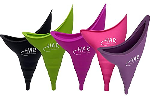 HAR LONDON FASHION Entonnoir femelle – Entonnoir d'urine – Entonnoir portable réutilisable pour femme (rose)
