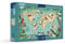 Rochli 1000pc Jiggz World Map Premium Jigsaw Puzzle - Every Piece is Unique - Challenging Adult Family Fun Game - Birds, Hot Air Balloon, Travel,