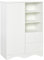 HOMCOM Armoire avec Porte et 5 étagères, 3 niches, 2 tiroirs, Meuble de Rangement Blanc pour Chambre, Salon, Bureau