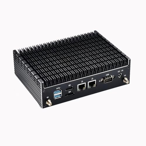 VENOEN Fanless Mini PC Windows 11 Pro, Core i7 8550U Office Computer,Dual LAN Silent Mini Computer,HD-MI 2.0/DP 4K Display,RS232 COM,USB-C,WiFi,BT 5.1,16GB DDR4 256GB M.2 SSD