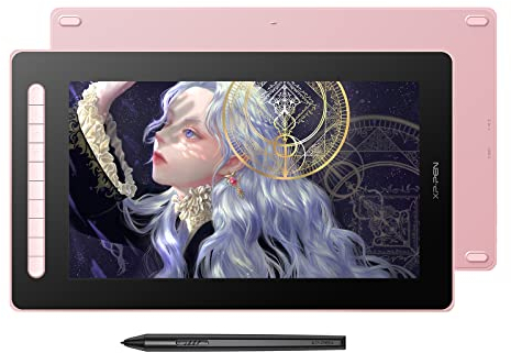 XP-PEN Artist 16 2nd Tableta Gráfica con Pantalla 15.6 Pulgadas 127% sRGB, Tableta Gráfica Dibujo Digital con Lapiz X3 Chip, Compatible con Windows, Mac OS X, Chrome OS, Linux y Android, Rosa