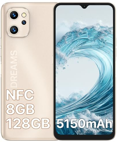 UMIDIGI F3 Smartphone NFC, 16GB(8+8)+128GB Telefono Android, 6.7 HD+ Schermo Cellulari, Tripla Fotocamera AI 48MP, Batteria 5150mAh, 4G Dual SIM, Octa Core, Type-C 18W/OTG/Fingerprint/Oro