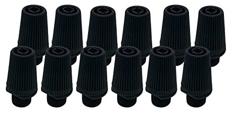 HALOTEC | Pack 12 Abrazaderas Prensaestopas|Color Negro | Fijación y sujeción de Cables electricos a Portalámparas | Protección y Seguridad|Fabricación Italiana