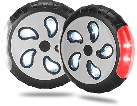 Suranew Kinderwagenlichter 2 Pack LED-Kinderwagenlichter mit weißem rotem Licht, Kinderwagenzubehör, wasserdichter Blitz für Kinderwagen, Rollatoren für den Außenbereich bei Nacht
