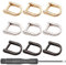 YANJINGHE 9 Stück D Ringe, Metall D Ring, Abnehmbare D Ringe, Schnallen mit D Ring, Tasche Strap Haken, mit Schraube und Schraubenzieher, für Handtaschen, Geldbörse, Rucksäcke, Schlüsselanhänger