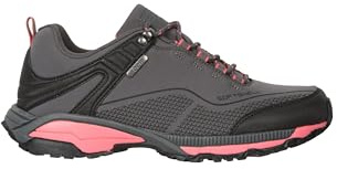 Mountain Warehouse Collie Womens Waterproof Running Shoes - Lightweight Ladies Footwear, Breathable, EVA Cushion - Spring Summer, Walking, Hiking & Outdoors Grey Adult Shoe Size 9