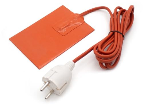 LeTkingok AC 220V 120W Silikon Heizkissen, Motorblock Hydraulik Tank Heizplatte Ölwanne Sumpf Tank Heizkissen EU Stecker 9x13CM