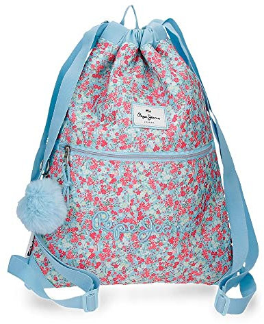 Pepe Jeans Aide Sack Rucksack mit Reißverschluss Mehrfarbig 35x46 cm Polyester 0,81L