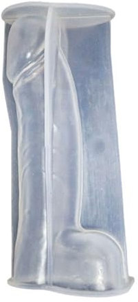 Freebily Silikon 3D Penis Muster Kerzengießform Scherzartikel Kerzenformen Silikonform DIY Kerzen Herstellung Handwerk Werkzeug Transparent C 12CM