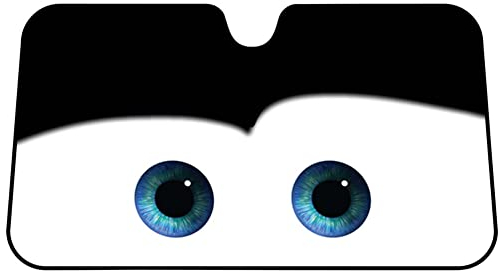 Yusheng Auto Sonnenblende, Autofenster Windschutzscheibe Abdeckung Sonnenschutz, Cartoon Augen Frontscheibe Sonnenschutz Visier Cartoon Auto Visier Für Die Windschutzscheibe, 130x70cm