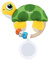 Chicco Easy Grab Turtle Toy, weiches Babyspielzeug mit Rassel, Spiegel, Kunststoffring und Perlen, leicht zu greifen, fördert die Entwicklung taktiler und visueller Fähigkeiten, 0-18 Monate