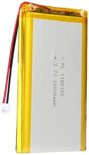 3.7V 10000mAh 1160100 Lipo Battery Rechargeable Lithium Polymer ion Battery Pack with JST Connector