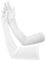 PEUTIER Lange Satin Handschuhe, 70cm Satin Handschuhe Lang Opern-Satin-Handschuhe 1920er-Jahre-Opern-Handschuhe für Halloween Party Hochzeit Tanz Kostümzubehör (Weiss)