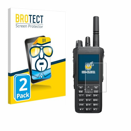 BROTECT Schutzfolie für Motorola Mototrbo R7 | 2 Stück Transparenter Displayschutz Made in Germany Klare Displayschutz-Folie Clear Einfache Montage Case-Friendly