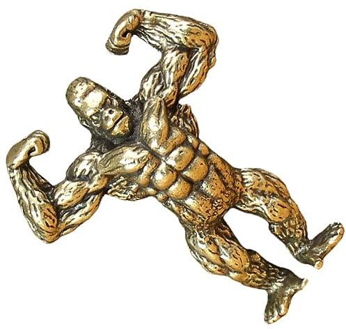 HOMSFOU Orang-utan-Ornament Aus Messing Mini-Gorilla- Gorilla-skulptur Aus Messing Affenfigur Gorilla-Figur Kröte Froschfiguren Gorilla-sammelfigur Schimpansen-Figur Modellieren Tier