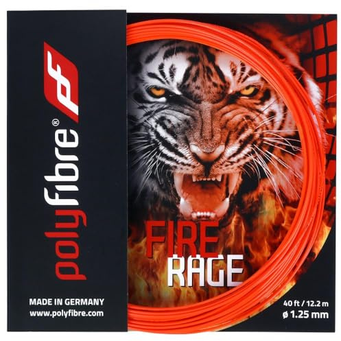 Polyfibre Fire Rage 12,2m orange Tennis Saitenset Monofil 1,25