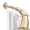 Mcrbeay Shower Curtain Rod Curved, Adjustable 40-72 inches Extra Wide Curved Shower Rods for Bathroom, Rust proof Shower Rod, Stainless Steel Curved Curtain Rod for Shower, Bathtub, Gold