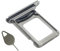 Snailcanfly Tarjeta SIM Doble Nano + Soporte para Ranura de Bandeja Reemplazo para iPhone 15 6.1 / iPhone 15 Plus 6.7 con Alfiler Black
