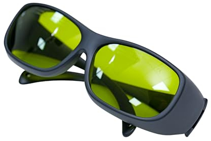 LYXCTECH Gafas de seguridad láser profesionales OD7+ para 1000nm-1090nm, OD5+ para 200nm-450nm, 800-1100nm, 9000-11000nm gafas de protección láser para máquina de limpieza láser, máquina de soldadura