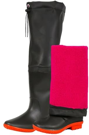 Stivali A Coscia da Pesca Trampolieri da Pesca da Uomo. Trampolieri Invernali da Caccia Alti al Ginocchio, Caldi e Invernali. Altezza Scarpa 60 cm o 80 cm (Color : Black1, Size : 46 EU)