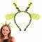 Flayem Serre-tête abeille - Bandeau à pompons - Bandeau de fête - Accessoire de tête pour femme (A)