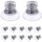 Flintronic 12 Pezzi Ventose Ø 25mm, Ventose piccole, Ventose Trasparenti, Ventosa Versatili in Plastica di Gomma, Ventose per Parasole Auto, per Bagno, Cucina, Ufficio, Specchio, Vetro, Finestra