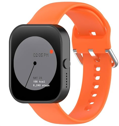 GIOPUEY Armband Kompatibel mit CMF by Nothing Watch Pro, Weiches Silikon Armband [Verschleißfest] [Atmungsaktiv] Ersatzarmband - Orange