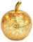 G. Wurm Dekoleuchte Apfel (XXS) Glas Gold - Apfel Lampe mit 5er LED Lichterkette, Dekolampe, Tischleuchte, Apfellampe
