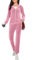 Aottori Tuta Donna da Ginnastica in Velluto Tuta Sportiva Casual Pigiami Due Pezzi Felpa con Cappuccio Pantaloni Jogging Invernale Sportwear Casual Rosa S