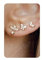 BodyBonita 3 Paar Ohrringe Gold FüR Damen 14 Karat Ohrringe Silber 925 Stecker Hypoallergene Ohrring Sets FüR Mehrere Knorpelpiercings