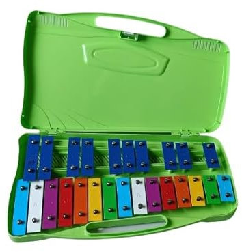 Alysée – Metalófono MT25-C-GR con 25 placas cromáticas, maletín con asa y baquetas incluidas