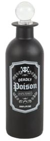 Something Different Deadly Poison Potion Bottle Glass Decoration (One Size) (Black/White)