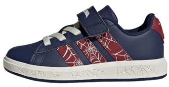 adidas Unisex Kinder Marvel Spider-MAN Grand Court Shoes Kids, Dark Blue/Active Maroon/Off White, 31 1/2 EU