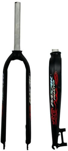Forcella Ammortizzata Per Mountain Bike 700C/26/27,5/29 Forcella Rigida Per Bici Tubo Dritto Da 1-1/8 Lega Di Alluminio Bici Da Strada Forcella Anteriore Sgancio Rapido 100 Mm Freno A Disco(Matte Re