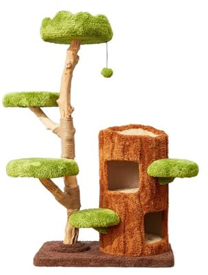 Cat Tree - Multi-level Cat Tree with Scratching Post Cat Scratching Board Warm Cat Nest Pompom Cat Toys Cat Condo(XL)