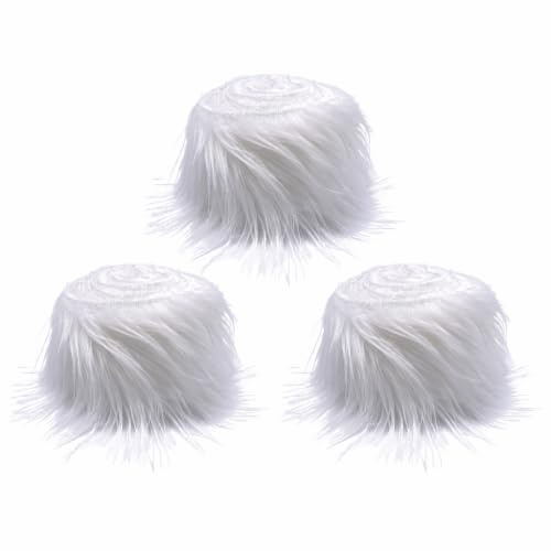Kunstfell Wichtel Bart Zum Basteln,5x150cm Langhaarplüsch, Fellstoff, Fur | 3 Stück Faux Fur Strips, Leicht Schneidbar, Fusselfrei. Fur Kostüme, Wichtel, Kragen, Basteln, Rep, Weihn. Echtfellgefühl