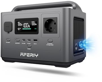 AFERIY AF-P040 400W Tragbare Powerstation, 256Wh LiFePO4 Akku | 1,2H Schnelladung, Zahlreiche Anschlüsse, UPS, Solargenerator für Camping, Notfälle