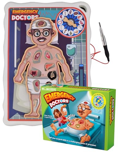 Skill Board Game for Children Medical Themed Precision Challenge Educational Fun Hand-Eye Coordination Development Entertaining Family Game with Buzzer Sound Electric Surgical Operation Toy
