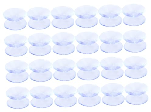 POPETPOP 24 pièces Ventouses Double Face Silicone Transparentes Antidérapantes Tampons de Protection pour Plateau de Verre Amortisseurs Faciles à Poser pour Table Basse